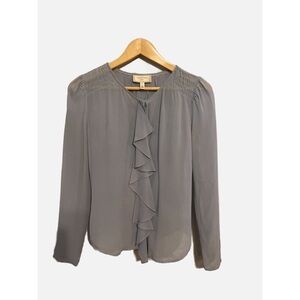 Moulinette Soeurs Anthropologie Cascade Ranges 100% silk blouse size 2